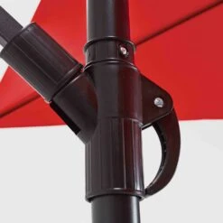 Parasol Déporté Carré 3x3m Aluminium Rouge -Élégance Jardin 08103328d1df1ead