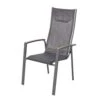 Fauteuil Haut Dossier STELLA En Alu Et Toile Anthracite - 69x61x110 Cm 1 Fauteuil Haut Dossier STELLA En Alu Et Toile Anthracite - 69x61x110 Cm -Élégance Jardin 1044371 002