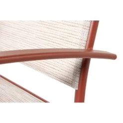 Fauteuil Empilable Ligne ARIES En Aluminium & Toile Coloris Terracotta -Élégance Jardin 1044374 003