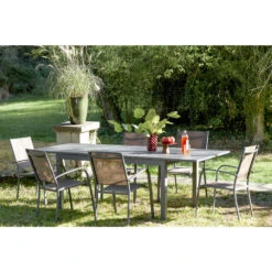 Table Extensible ATLAS En Aluminium - 160/240 Cm -Élégance Jardin 1044398 2069026