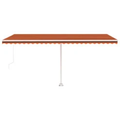 VIDAXL Auvent Manuel Rétractable Sur Pied 500x300 Cm Orange Et Marron 13 VIDAXL Auvent Manuel Rétractable Sur Pied 500x300 Cm Orange Et Marron -Élégance Jardin 271595420c0f3f40