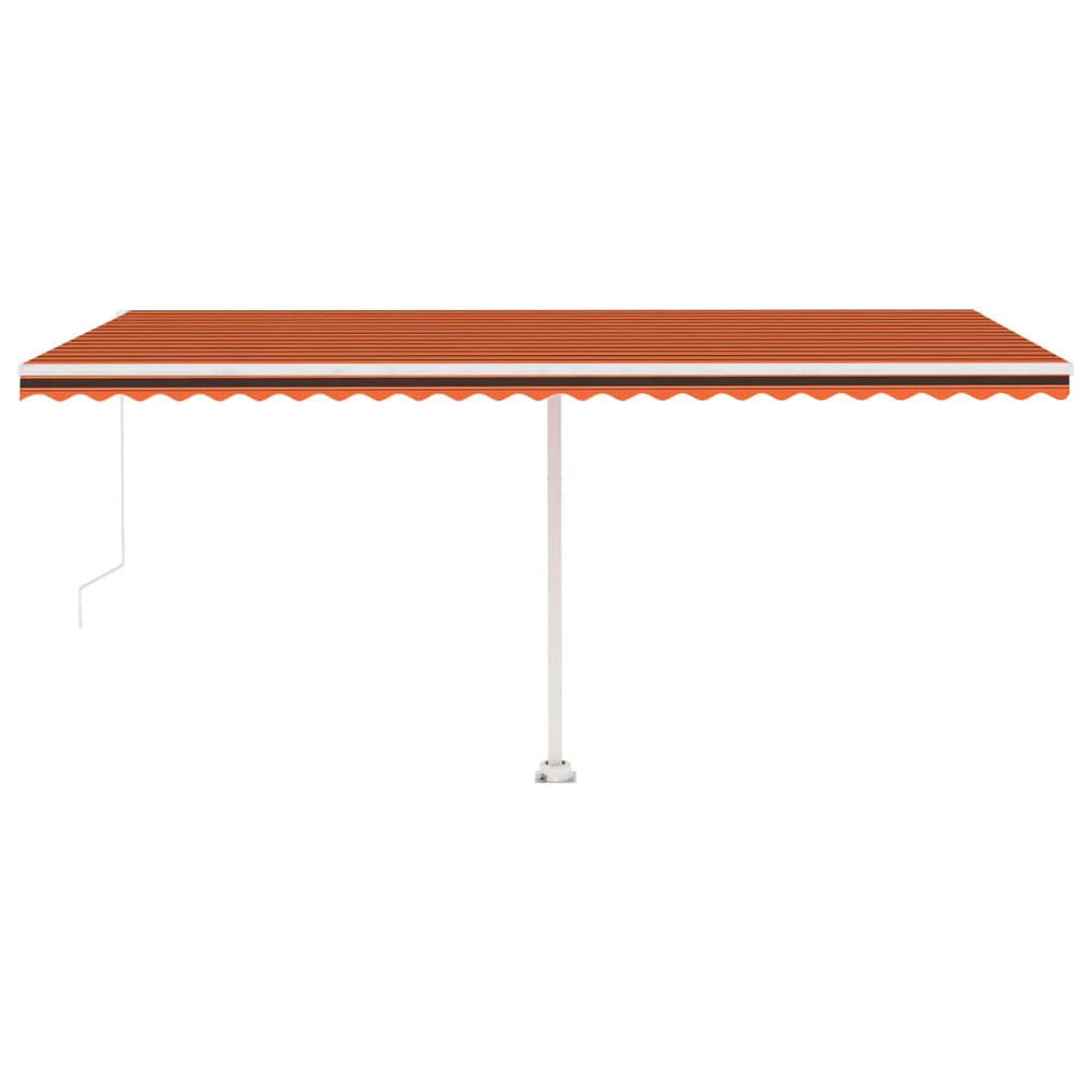 VIDAXL Auvent Manuel Rétractable Sur Pied 500x300 Cm Orange Et Marron 7 VIDAXL Auvent Manuel Rétractable Sur Pied 500x300 Cm Orange Et Marron – Image 5