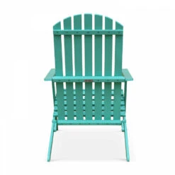 Fauteuil Relax Pliant En Bois D'eucalyptus Turquoise -Élégance Jardin 473d39e9f0b17ff0