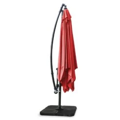 Parasol Déporté Carré 3x3m Aluminium Rouge -Élégance Jardin 4d9ff2005ea3645a