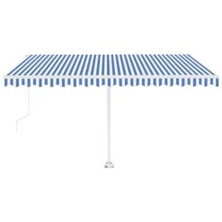 VIDAXL Auvent Automatique Sur Pied 400x300 Cm Bleu Et Blanc 13 VIDAXL Auvent Automatique Sur Pied 400x300 Cm Bleu Et Blanc -Élégance Jardin 5163daf32276e57b