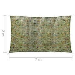 VIDAXL Filet De Camouflage Avec Sac De Rangement 2x7 M Vert -Élégance Jardin 613fb692f270341c