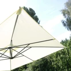Parasol Déporté Carré 3x3m Aluminium écru -Élégance Jardin 614502a6b163fd87