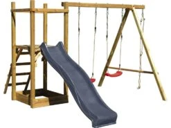 Aire De Jeux "kubus" Avec échelle Inclinée - 320 X 350 X 210 Cm -Élégance Jardin 623844fba3a473.37385775