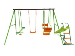 Portique Acier "ludo" - 1.96m - 4 Agrès -Élégance Jardin 62384504847658.70803994