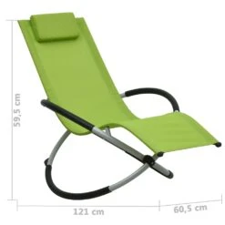 VIDAXL Chaise Longue Pour Enfants Acier Vert -Élégance Jardin 627a6e950f9571.41053889