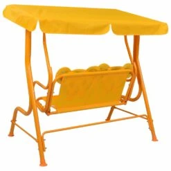 VIDAXL Balancelle Pour Enfants Jaune 115x75x110 Cm Tissu -Élégance Jardin 6310a24b053a59.37425693