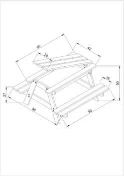Table Enfant Pour Le Jardin - Table Et Chaise Enfant Avec Boite De Rangement -90x90xh50 Cm - M010-1 13 Table Enfant Pour Le Jardin - Table Et Chaise Enfant Avec Boite De Rangement -90x90xh50 Cm - M010-1 -Élégance Jardin 63eb3fd022ead1.56966562