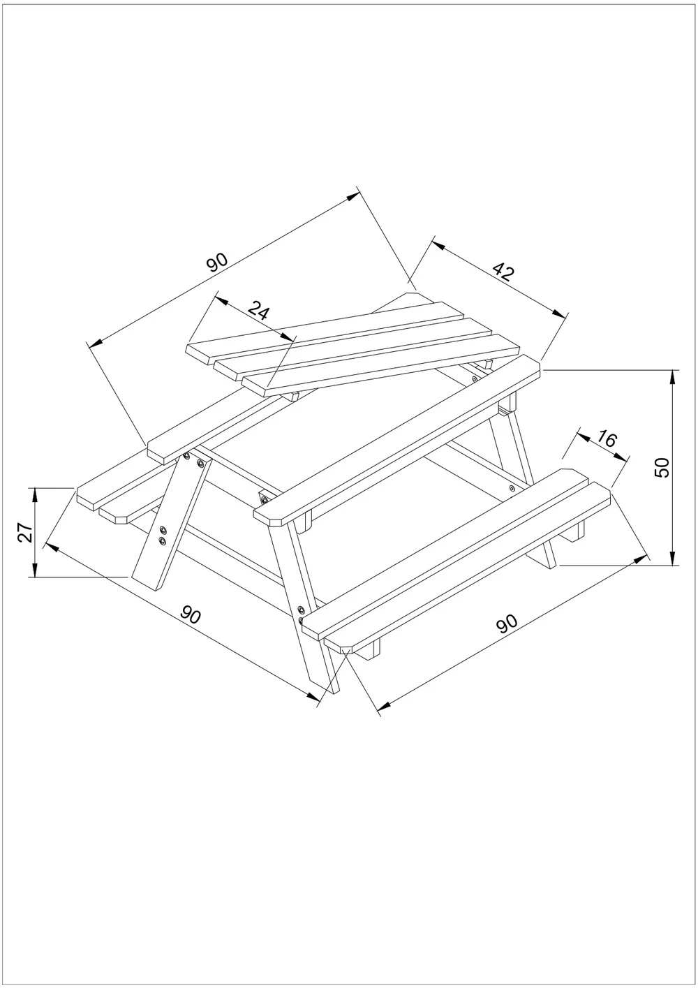 Table Enfant Pour Le Jardin - Table Et Chaise Enfant Avec Boite De Rangement -90x90xh50 Cm - M010-1 7 Table Enfant Pour Le Jardin - Table Et Chaise Enfant Avec Boite De Rangement -90x90xh50 Cm - M010-1 – Image 5