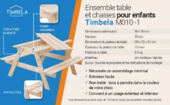 Table Enfant Pour Le Jardin - Table Et Chaise Enfant Avec Boite De Rangement -90x90xh50 Cm - M010-1 15 Table Enfant Pour Le Jardin - Table Et Chaise Enfant Avec Boite De Rangement -90x90xh50 Cm - M010-1 -Élégance Jardin 63eb3fd03e9ea3.43816484