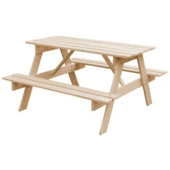 Table Enfant En Bois – Table Et Chaise Enfant - 90x90xh50 Cm - M018-1 -Élégance Jardin 63eb3fd1b2f008.64891776