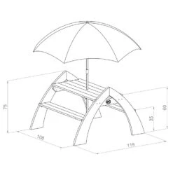 Axi Kylo Xl Table Pique Nique Enfant En Bois Gris & Blanc -Élégance Jardin 641d4029033279.17080669