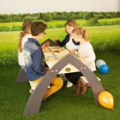Axi Kylo Xl Table Pique Nique Enfant En Bois Gris & Blanc -Élégance Jardin 641d40290c69d4.65303236