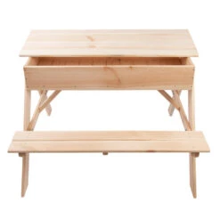 ESSCHERT DESIGN Table Pique Nique Enfant Bac à Sable -Élégance Jardin 641efef19b0648.41303867
