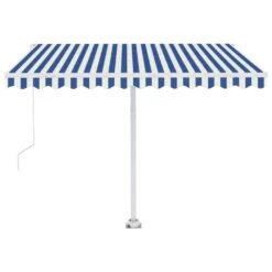 VIDAXL Auvent Automatique Capteur De Vent/led 350x250 Cm Bleu Et Blanc 14 VIDAXL Auvent Automatique Capteur De Vent/led 350x250 Cm Bleu Et Blanc -Élégance Jardin 6426dd8b9b11b9.08393286