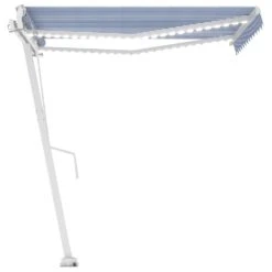VIDAXL Auvent Automatique Capteur De Vent/led 350x250 Cm Bleu Et Blanc 10 VIDAXL Auvent Automatique Capteur De Vent/led 350x250 Cm Bleu Et Blanc -Élégance Jardin 6426dd8ba56232.55229361