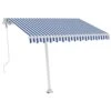 VIDAXL Auvent Automatique Capteur De Vent/led 300x250 Cm Bleu Et Blanc 1 VIDAXL Auvent Automatique Capteur De Vent/led 300x250 Cm Bleu Et Blanc -Élégance Jardin 6426ddaaddd6a4.69903372