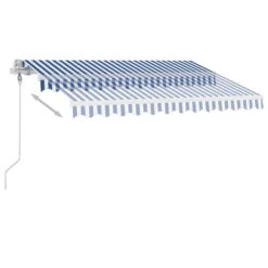 VIDAXL Auvent Automatique Capteur De Vent/led 300x250 Cm Bleu Et Blanc 13 VIDAXL Auvent Automatique Capteur De Vent/led 300x250 Cm Bleu Et Blanc -Élégance Jardin 6426ddaae12a54.49015936