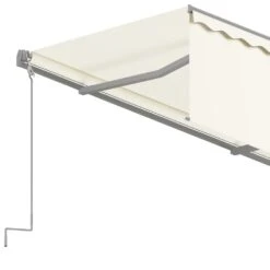 VIDAXL Auvent Manuel Rétractable Avec Store 4,5x3 M Crème 13 VIDAXL Auvent Manuel Rétractable Avec Store 4,5x3 M Crème -Élégance Jardin 6426ddba282917.39439085
