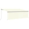 VIDAXL Auvent Manuel Rétractable Avec Store 4,5x3 M Crème -Élégance Jardin 6426ddba2bade5.22921362
