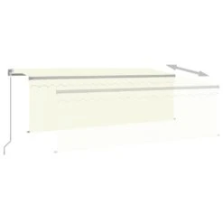 VIDAXL Auvent Manuel Rétractable Avec Store 4,5x3 M Crème 12 VIDAXL Auvent Manuel Rétractable Avec Store 4,5x3 M Crème -Élégance Jardin 6426ddba322495.01363867