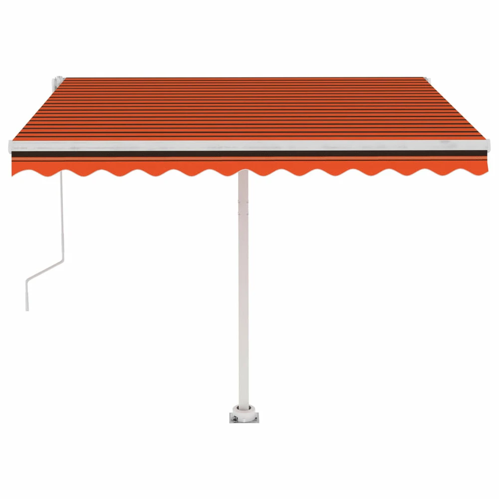 VIDAXL Auvent Automatique Capteur De Vent/led 300x250 Cm Orange/marron 8 VIDAXL Auvent Automatique Capteur De Vent/led 300x250 Cm Orange/marron – Image 6