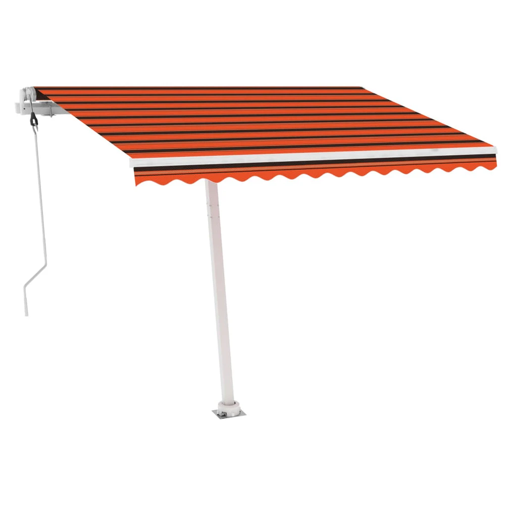 VIDAXL Auvent Automatique Capteur De Vent/led 300x250 Cm Orange/marron 6 VIDAXL Auvent Automatique Capteur De Vent/led 300x250 Cm Orange/marron – Image 4