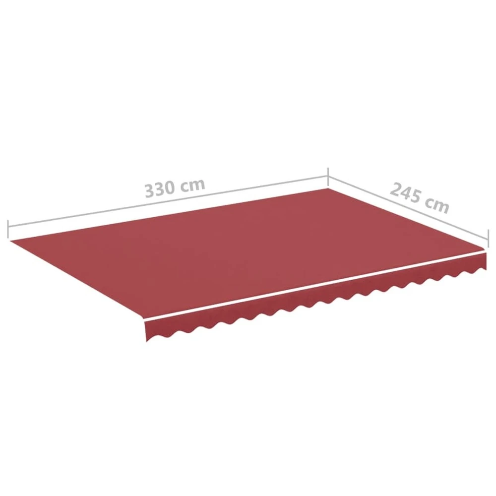 VIDAXL Tissu De Remplacement Pour Auvent Bordeaux Rouge 3,5x2,5 M 8 VIDAXL Tissu De Remplacement Pour Auvent Bordeaux Rouge 3,5x2,5 M – Image 6