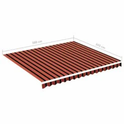 VIDAXL Tissu De Remplacement Pour Auvent Orange Et Marron 4x3,5 M -Élégance Jardin 6426ddce7240c3.16699723