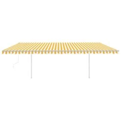 VIDAXL Auvent Automatique Capteur De Vent Et Led 6x3,5m Jaune Et Blanc 11 VIDAXL Auvent Automatique Capteur De Vent Et Led 6x3,5m Jaune Et Blanc -Élégance Jardin 6426ddd5419ae3.01186900