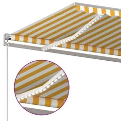 VIDAXL Auvent Automatique Capteur De Vent Et Led 6x3,5m Jaune Et Blanc 14 VIDAXL Auvent Automatique Capteur De Vent Et Led 6x3,5m Jaune Et Blanc -Élégance Jardin 6426ddd5581f51.61030224