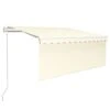 VIDAXL Auvent Rétractable Automatique Avec Store 3,5x2,5 M Crème 1 VIDAXL Auvent Rétractable Automatique Avec Store 3,5x2,5 M Crème -Élégance Jardin 6426dddd4e9cb1.14932895