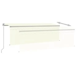 VIDAXL Auvent Manuel Rétractable Avec Store 4x3 M Crème 12 VIDAXL Auvent Manuel Rétractable Avec Store 4x3 M Crème -Élégance Jardin 6426dddf12a420.64607658