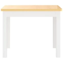 VIDAXL Ensemble De Table Et Chaises Pour Enfants 3 Pcs Blanc Et Beige -Élégance Jardin 64387d74ead443.83419364
