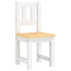 VIDAXL Ensemble De Table Et Chaises Pour Enfants 3 Pcs Blanc Et Beige -Élégance Jardin 64387d74ee09e6.90251389