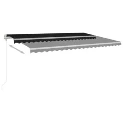 VIDAXL Auvent Automatique Et Capteur De Vent/led 500x300 Cm Anthracite -Élégance Jardin 645352ac407372.70245373