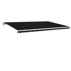 VIDAXL Auvent Automatique Et Capteur De Vent/led 500x300 Cm Anthracite -Élégance Jardin 645352ac4402c5.52738044