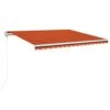 VIDAXL Auvent Rétractable Automatique 450x350 Cm Orange Et Marron -Élégance Jardin 645657c8eb9512.99667927