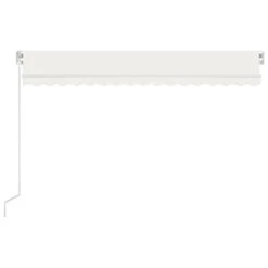 VIDAXL Auvent Manuel Rétractable Avec Led 450x350 Cm Crème -Élégance Jardin 645657cba9da15.03257129