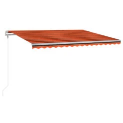 VIDAXL Auvent Automatique Capteur De Vent Led 400x350 Cm Orange Marron 10 VIDAXL Auvent Automatique Capteur De Vent Led 400x350 Cm Orange Marron -Élégance Jardin 645657cdd5ff90.73865626