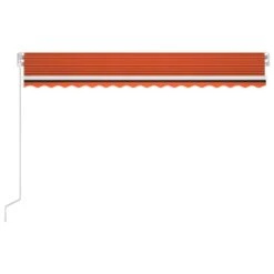 VIDAXL Auvent Automatique Capteur De Vent Led 400x350 Cm Orange Marron 12 VIDAXL Auvent Automatique Capteur De Vent Led 400x350 Cm Orange Marron -Élégance Jardin 645657cddfdef4.42323131