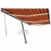 VIDAXL Auvent Manuel Rétractable Avec Led 600x350 Cm Orange Et Marron -Élégance Jardin 645657d0658c59.92573258