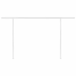 VIDAXL Auvent Rétractable Automatique Et Poteaux 4,5x3m Jaune Et Blanc -Élégance Jardin 645657dcaa5390.50960874