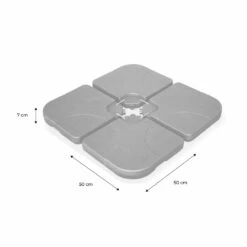 Dalle Pour Parasol à Lester - 50x50cm - 16 Kgs Une Fois Remplie - Pieds. Socle Poids Pour Fixer Votre Parasol -Élégance Jardin 645801fc36f596.36712291