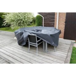 Nature Housse De Mobilier De Jardin Pour Tables Rondes 325x325x90 Cm -Élégance Jardin 645a91529e52f2.76141187