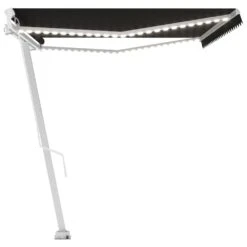 VIDAXL Auvent Manuel Rétractable Avec Led 500x300 Cm Anthracite 14 VIDAXL Auvent Manuel Rétractable Avec Led 500x300 Cm Anthracite -Élégance Jardin 645a959d7436f2.58389875